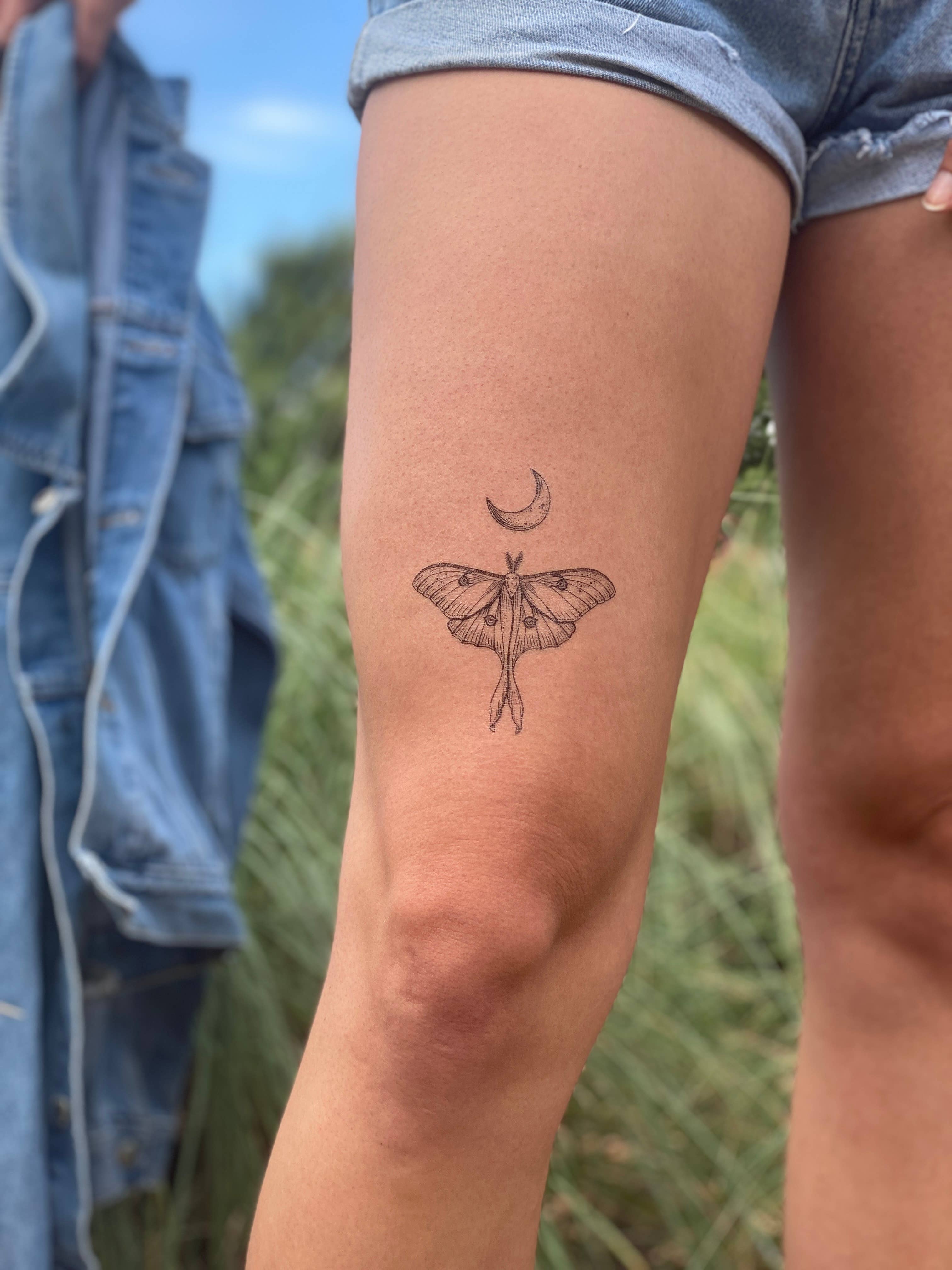 Luna Moth Temporary Tattoo