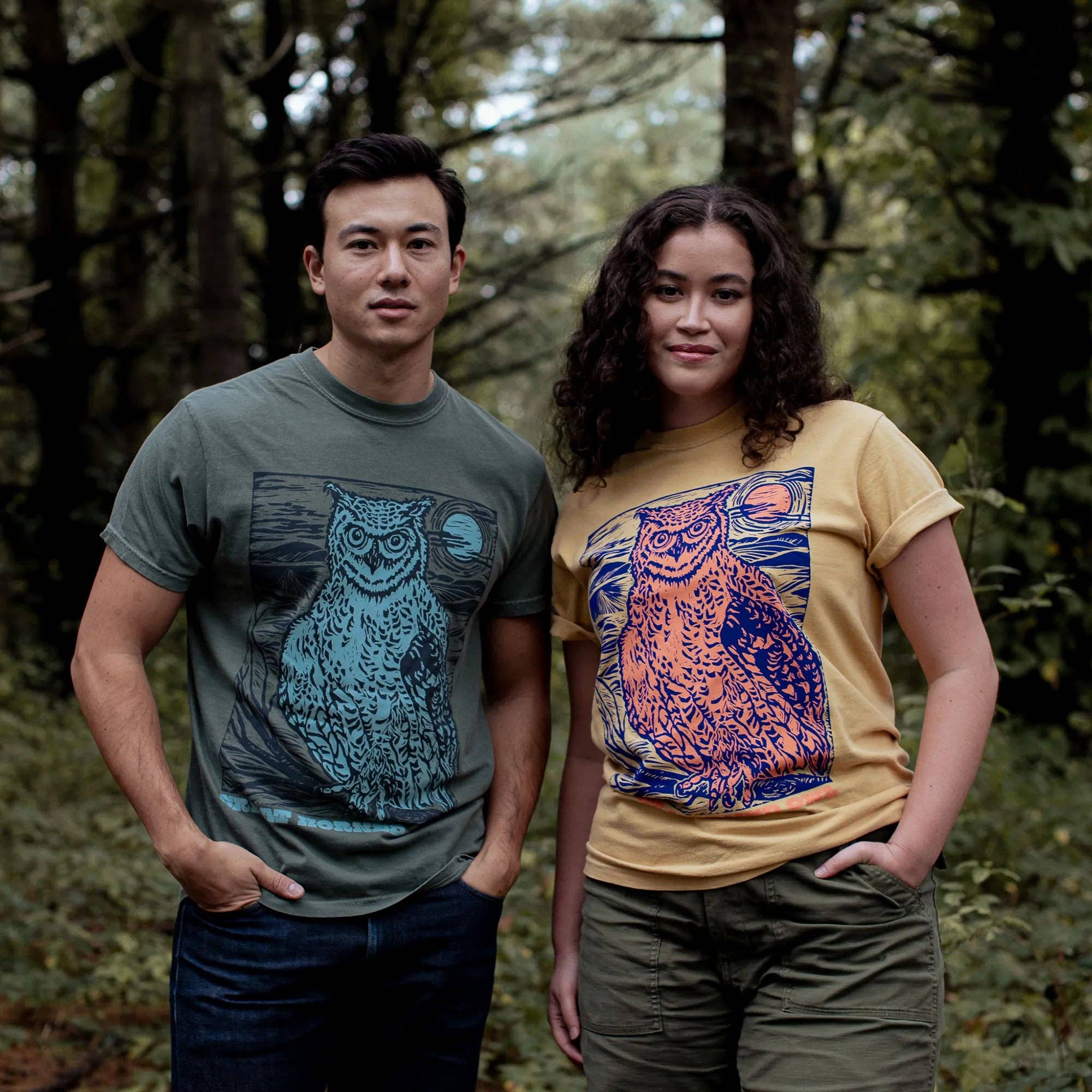 Great Horned Owl T-Shirt by Bird Collective
