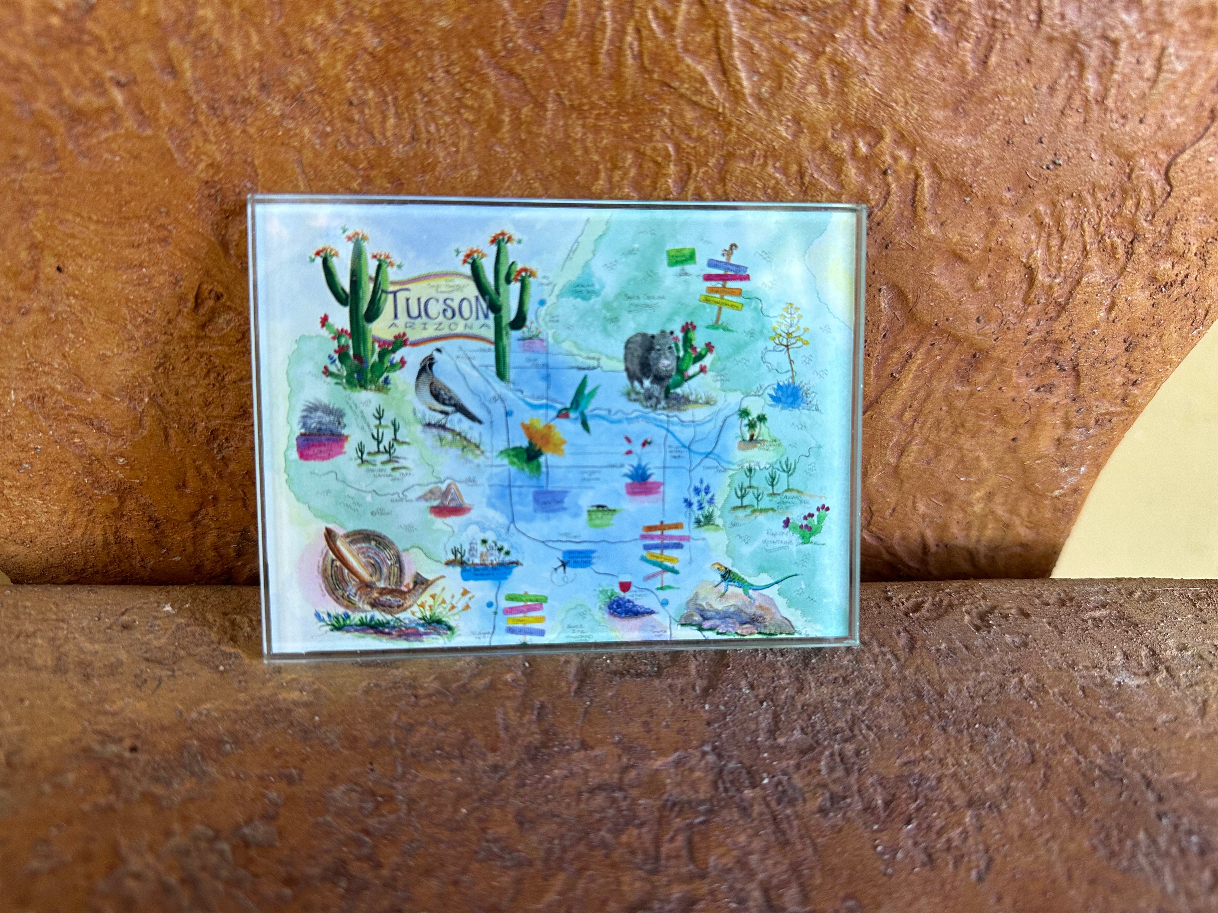 Susan Libby Glass Souvenir Magnets