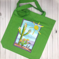 Zinnia Sky Tote Bag - Cactus and Sun