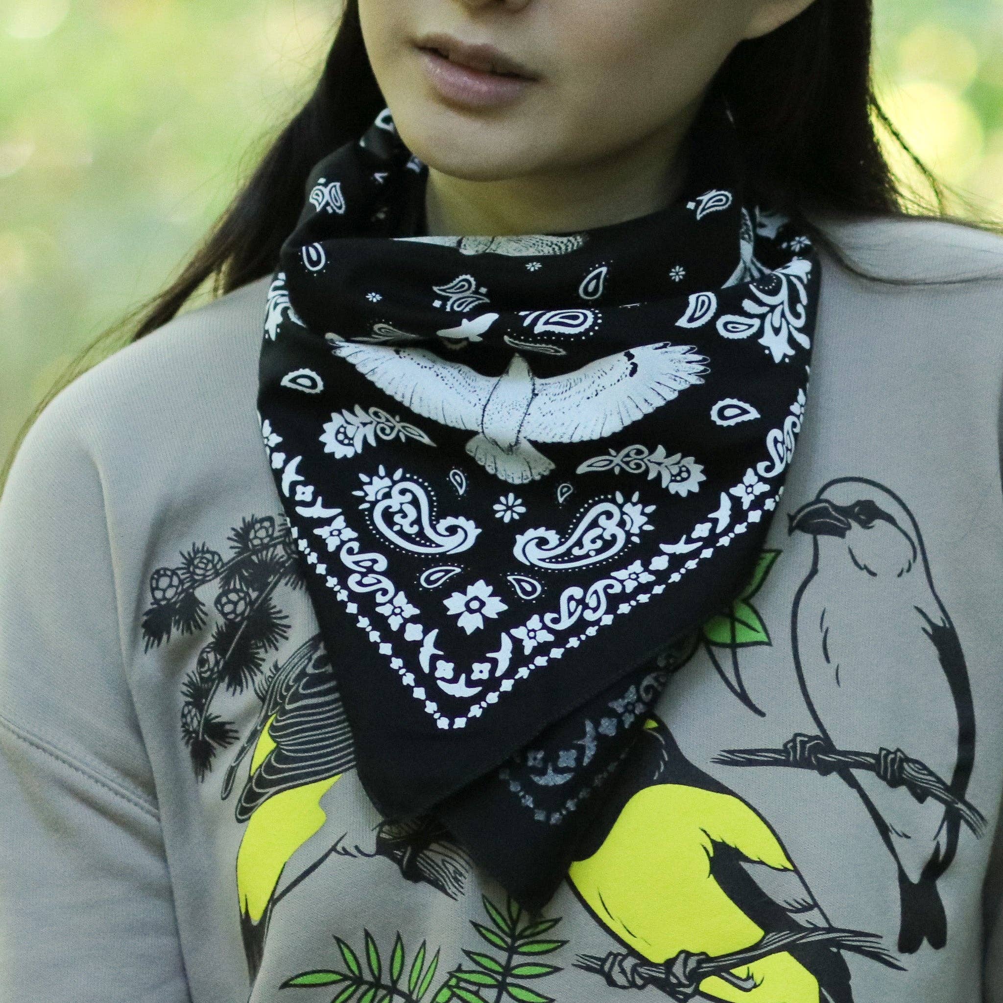 Hawks In Flight Bandana by Bird Collective