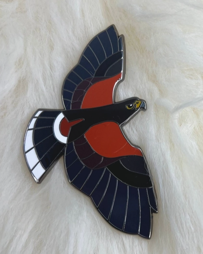 Large Harris Hawk Enamel Pin