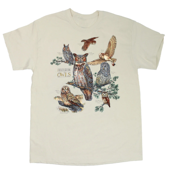 Field Guide to Owls Adult Tee