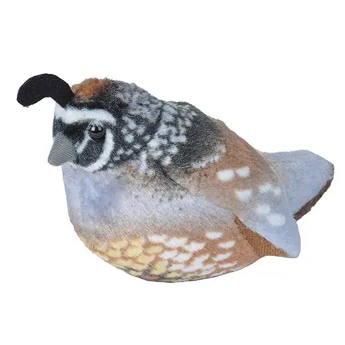 California Quail Stuffed Animal With Sound 5.5"