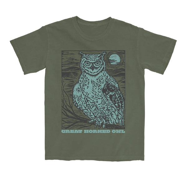 Great Horned Owl T-Shirt by Bird Collective
