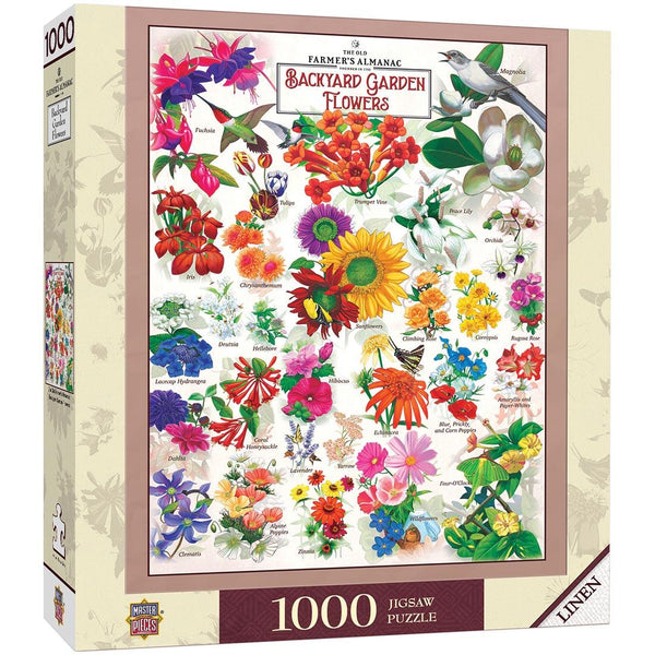 Farmer's Almanac: Backyard Garden Flowers 1000pc Puzzle